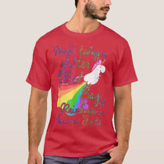 Gör i dag Glitter till påfylld bag av regnbågar oc T Shirt
