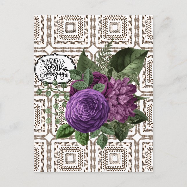 Gör Idag Fantastisk  Blomsterdesigner Postkort Vykort (Framsida)