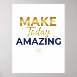 Gör Idag Fantastisk Guld Marin Sol Design Poster