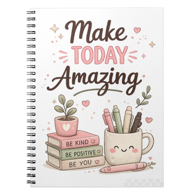 Gör Idag Fantastisk Motivations Cute Notebook Jour Anteckningsbok (Framsidan)