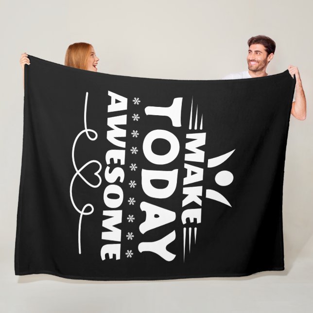 Gör Idag Fantastisk Retrotypografi Fleecefilt (På plats)