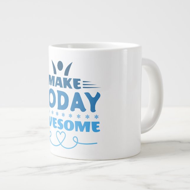 Gör Idag Fantastisk Retrotypografi Jumbo Mugg (Framsida höger)