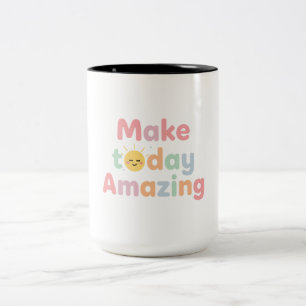 Gör Idag Fantastisk Söt Pastell Design Två-Tonad Mugg