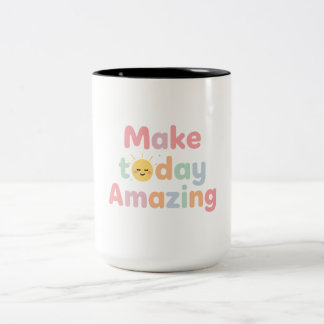 Gör Idag Fantastisk Söt Pastell Design Två-Tonad Mugg
