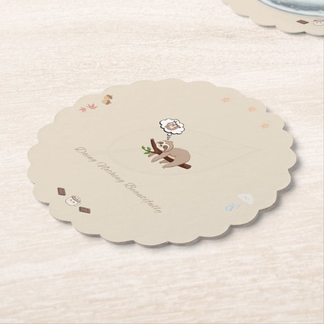 Gör Ingenting Vackert Trögdjur Coaster Underlägg Papper (Vinklad)
