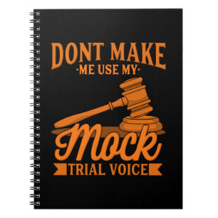 Gör inte Advokatens Använda till min Mock Trial Anteckningsbok