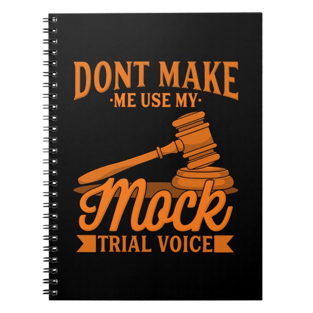 Gör inte Advokatens Använda till min Mock Trial Vo Anteckningsbok (Framsidan)