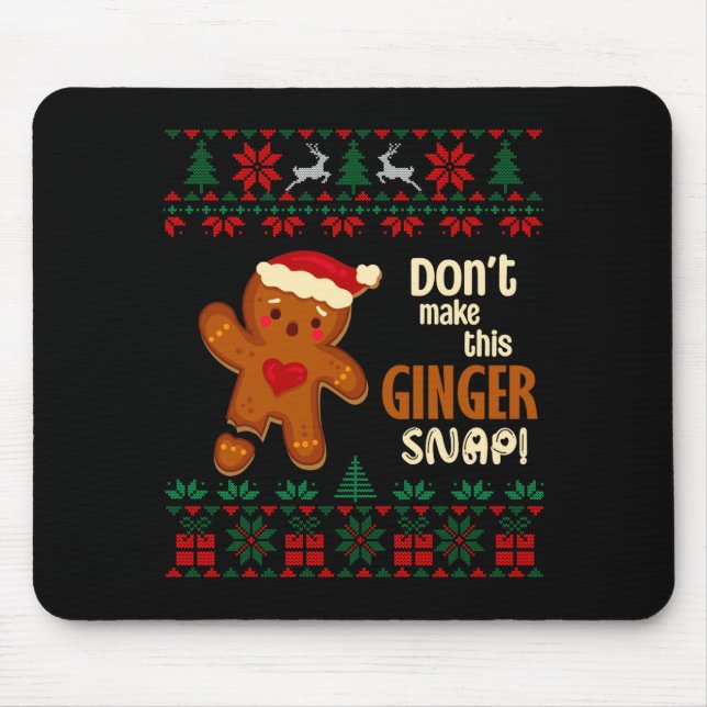 Gör inte denna rödhåriga snaps ful jul musmatta (Framsidan)