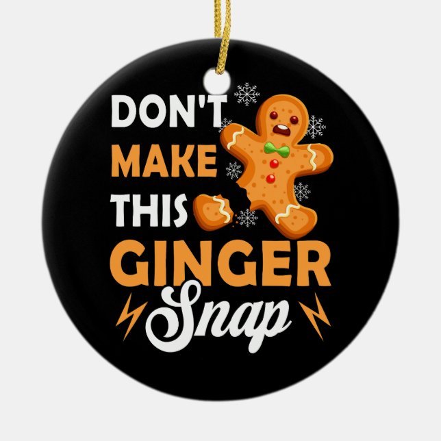 Gör inte det här Ginger-Rödhåriget till julgingnin Julgransprydnad Keramik (Framsidan)