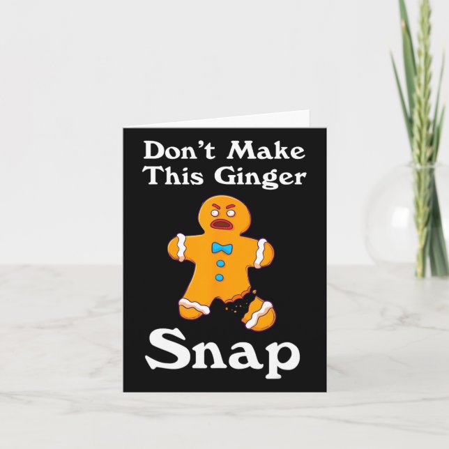 Gör inte det här Ginger Snap-Rödhåriget till jul Kort (Framsida)