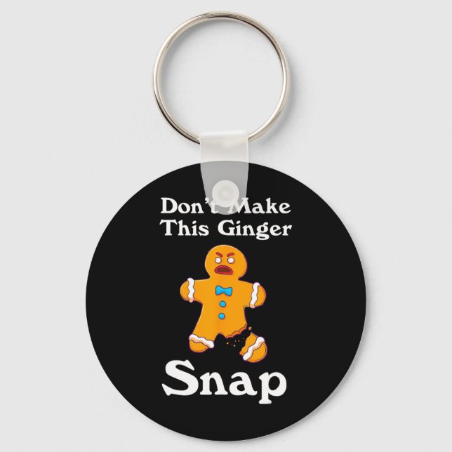 Gör inte det här Ginger Snap-Rödhåriget till jul Nyckelring (Framsida)