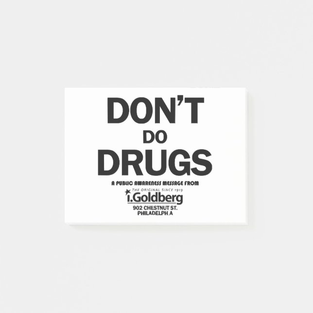 Gör inte droger som det såg på Bernard Summer Post-it Block (Framsida)