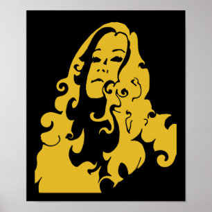 Gör inte Kärlek till Krig Hippie Girl Poster