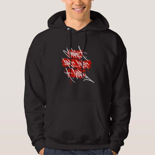 Gör inte Krig Graffiti Hoodie (Framsida)