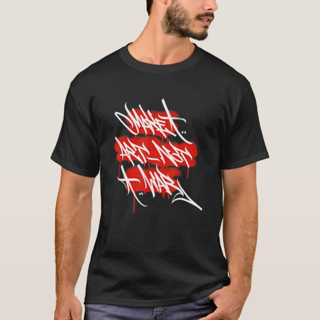 Gör inte Krig Graffiti T Shirt (Framsida)
