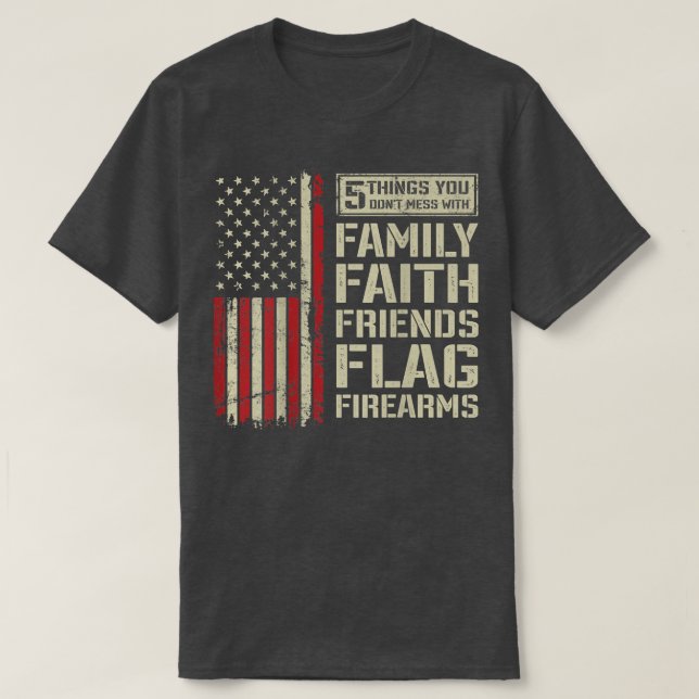 Gör inte  med Flagga Familjefäder T Shirt (Design framsida)