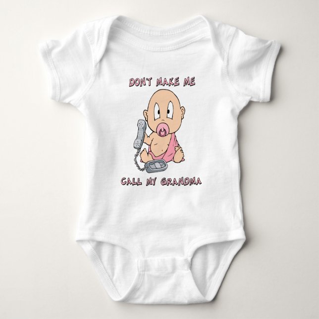 Gör inte mig appellen min mormor t-shirt (Framsida)