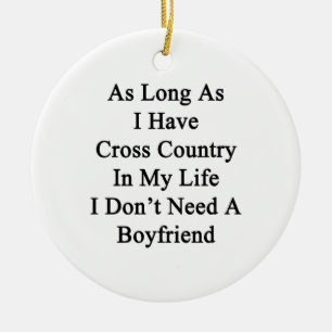 Gör inte, så länge som jag har crosst country i julgransprydnad keramik