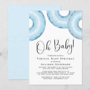 Gör inte Virtuellare Baby Sprinkle Blue-inbjudan Inbjudningar