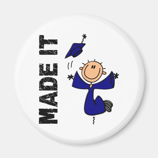 GÖR IT Stick figur Studenten Magnet (Framsidan)