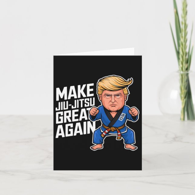 Gör Jiu-jitsu till Underbar igen, roligt Trump Kort (Framsida)