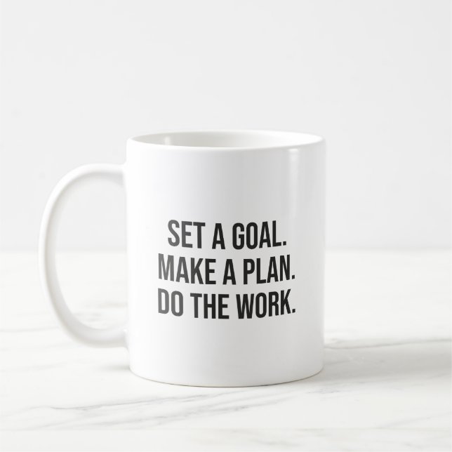 Gör jobbet - Framgångsrik, hetsig, motiv Kaffemugg (Vänster)