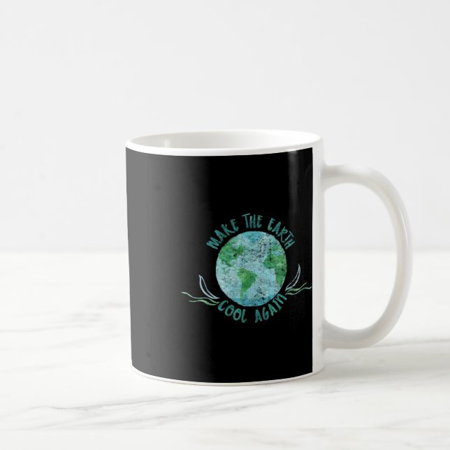 Gör Jorden Cool Igen - Vattenfärg Miljö Kaffemugg (Höger)