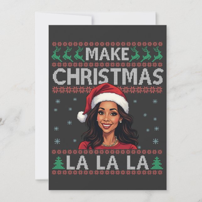 Gör jul La La Ugly Julafton Sweater Kamala Spara Datumet (Framsida)