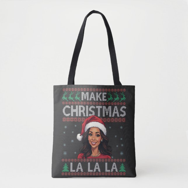 Gör jul La La Ugly Julafton Sweater Kamala Tygkasse (Framsida)