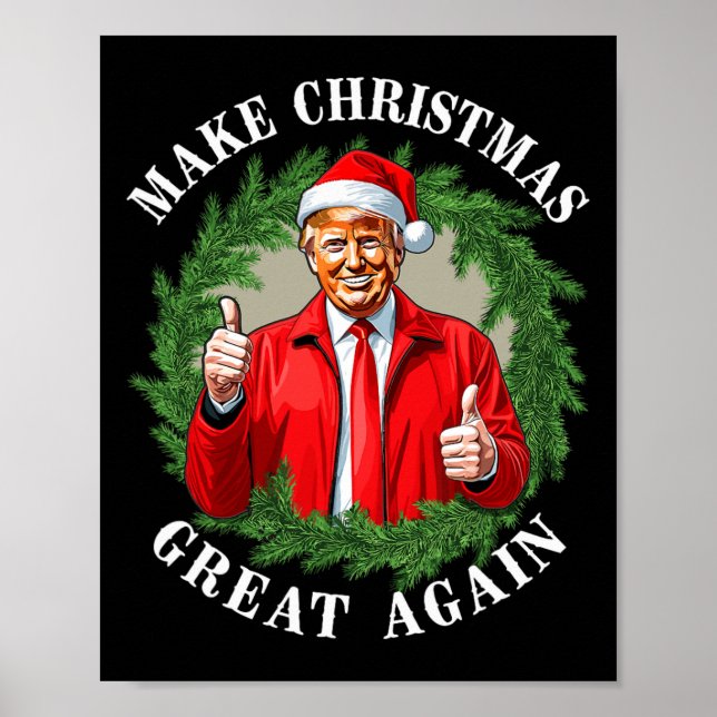 Gör jul Underbar igen Donald Trump Mega Poster (Framsidan)