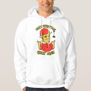 Gör jul underbara igen Donald Trump rolig julafto Hoodie