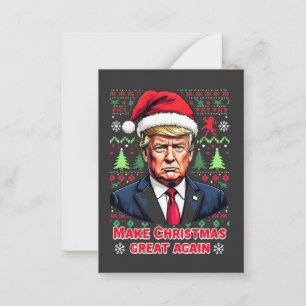Gör julen stor igen ful jultröja trump anteckningskort