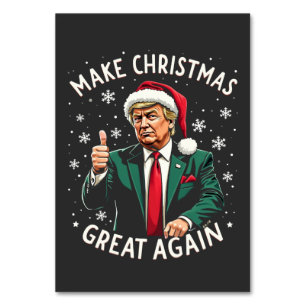 Gör julen stor igen ful jultröja Trump Bordsnummer