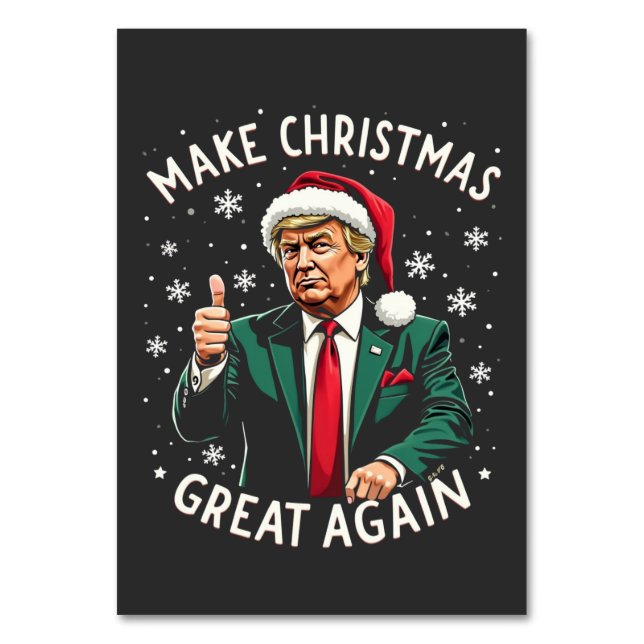 Gör julen stor igen ful jultröja Trump Bordsnummer (Framsidan)