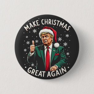 Gör julen stor igen ful jultröja Trump Knapp