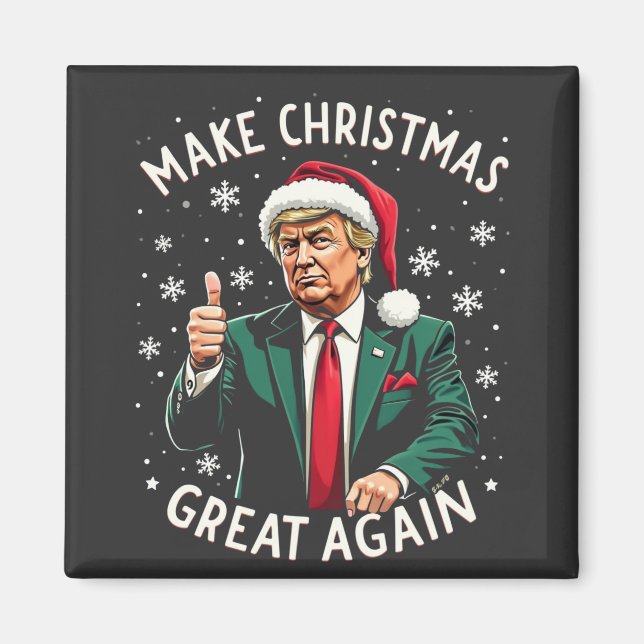 Gör julen stor igen ful jultröja Trump Magnet (Framsidan)