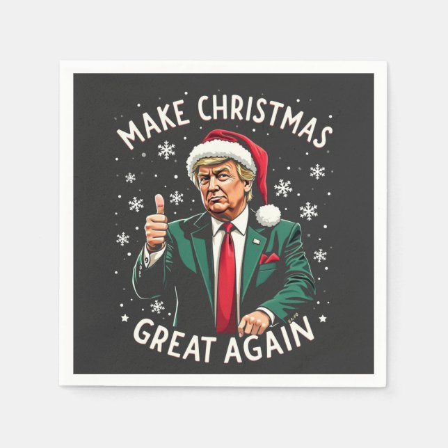 Gör julen stor igen ful jultröja Trump Pappersservett (Framsidan)
