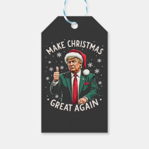 Gör julen stor igen ful jultröja Trump Presentetikett