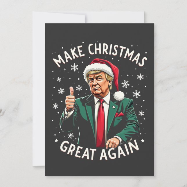 Gör julen stor igen ful jultröja Trump Spara Datumet (Framsida)