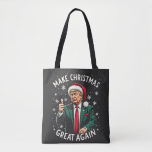 Gör julen stor igen ful jultröja Trump Tygkasse