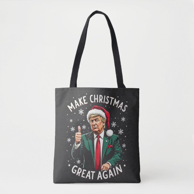 Gör julen stor igen ful jultröja Trump Tygkasse (Framsida)