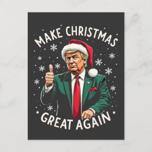 Gör julen stor igen ful jultröja Trump Vykort