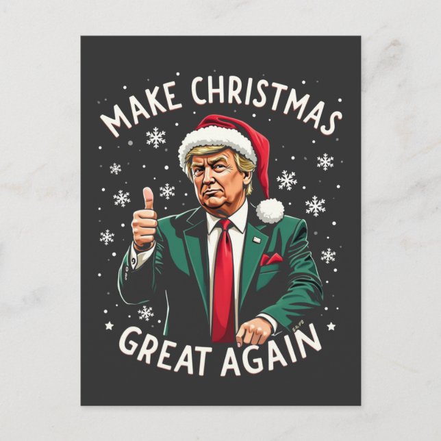 Gör julen stor igen ful jultröja Trump Vykort (Framsida)