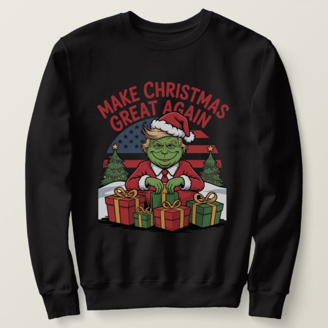 Gör julen stor igen lång ärmad tröja (Design framsida)