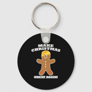 Gör julen stor igen pepparkaksgubbe Trump  Nyckelring