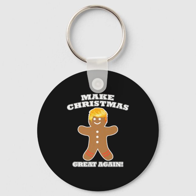 Gör julen stor igen pepparkaksgubbe Trump  Nyckelring (Framsida)