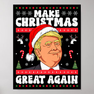 Gör julen stor igen rolig Donald Trump 2024 Poster