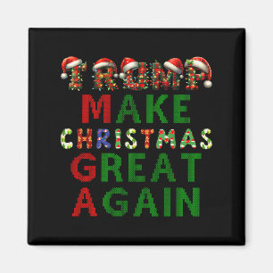 Gör julen stor igen rolig Donald Trump Xmas Magnet