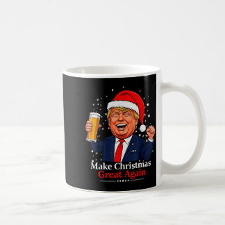 Gör julen stor igen rolig jul Santa Trump Kaffemugg