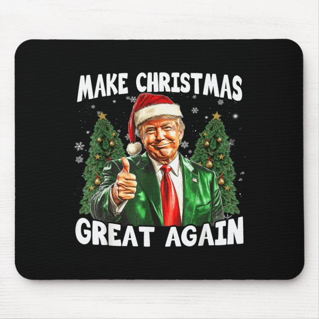 Gör julen stor igen rolig jultomte Trump 2024  Musmatta (Framsidan)